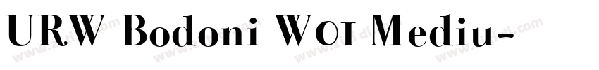 URW Bodoni W01 Mediu字体转换